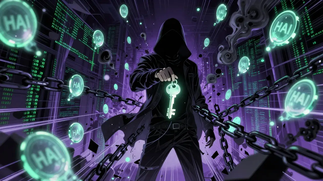 Shadowy hacker minting millions of tokens in a dramatic shoujo manga scene.