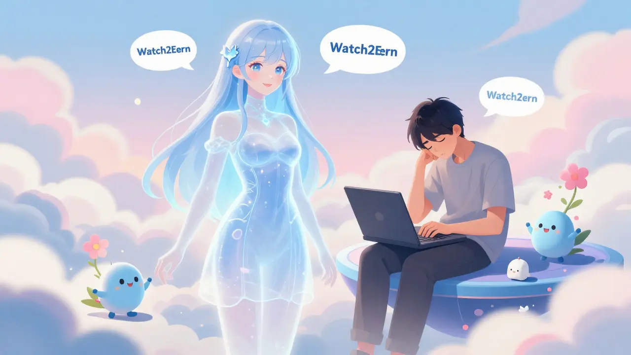 AI avatar and creator in magical digital world