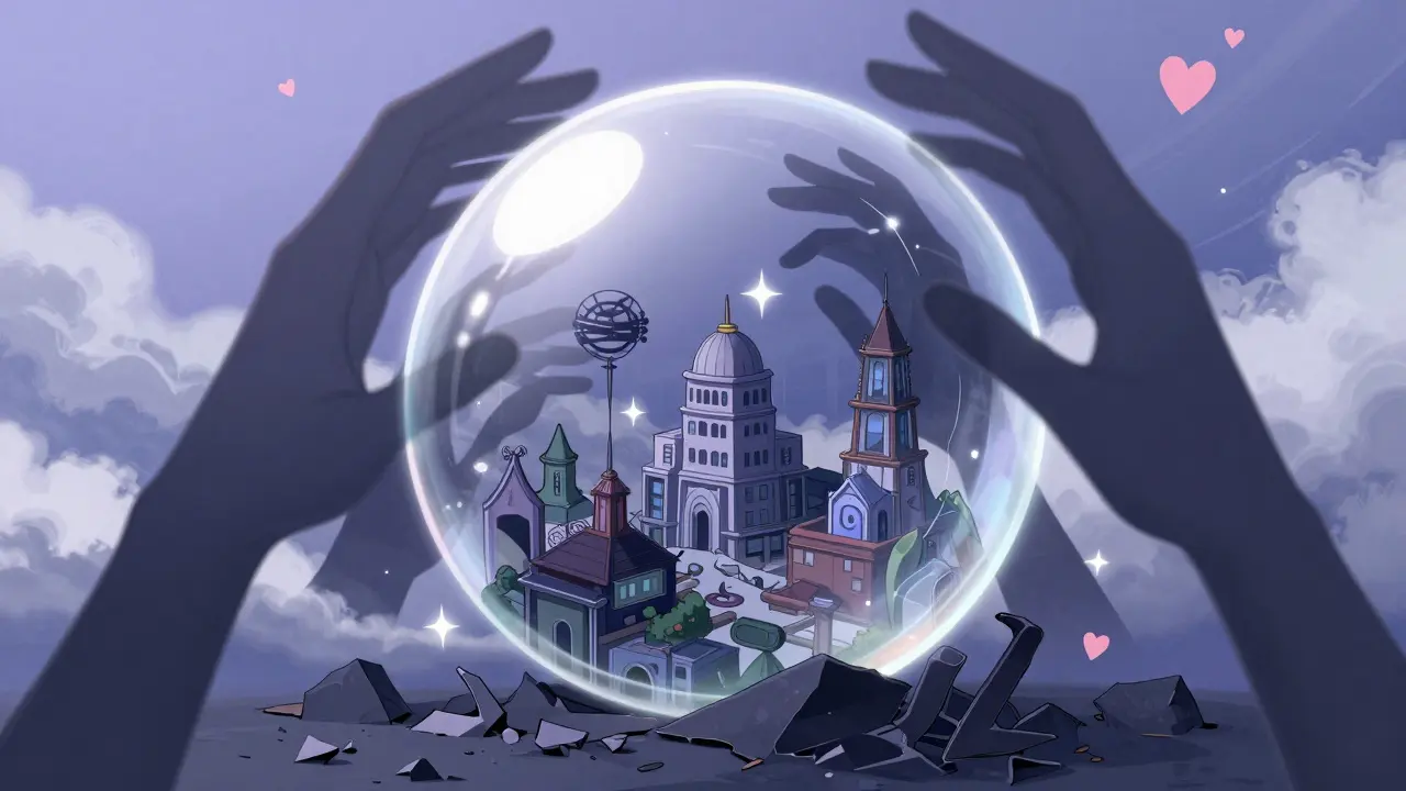 Fragile glass bubble with YFIONE ecosystem under threat
