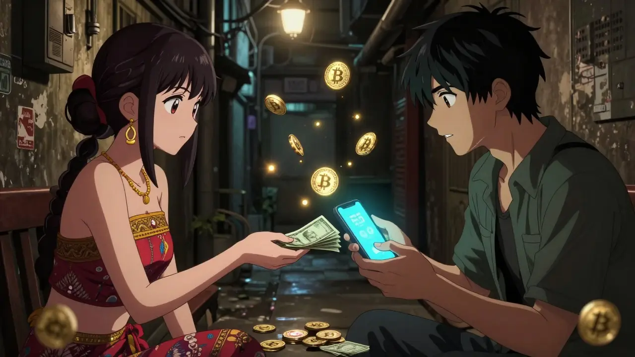 Secretive underground crypto exchange in city alley