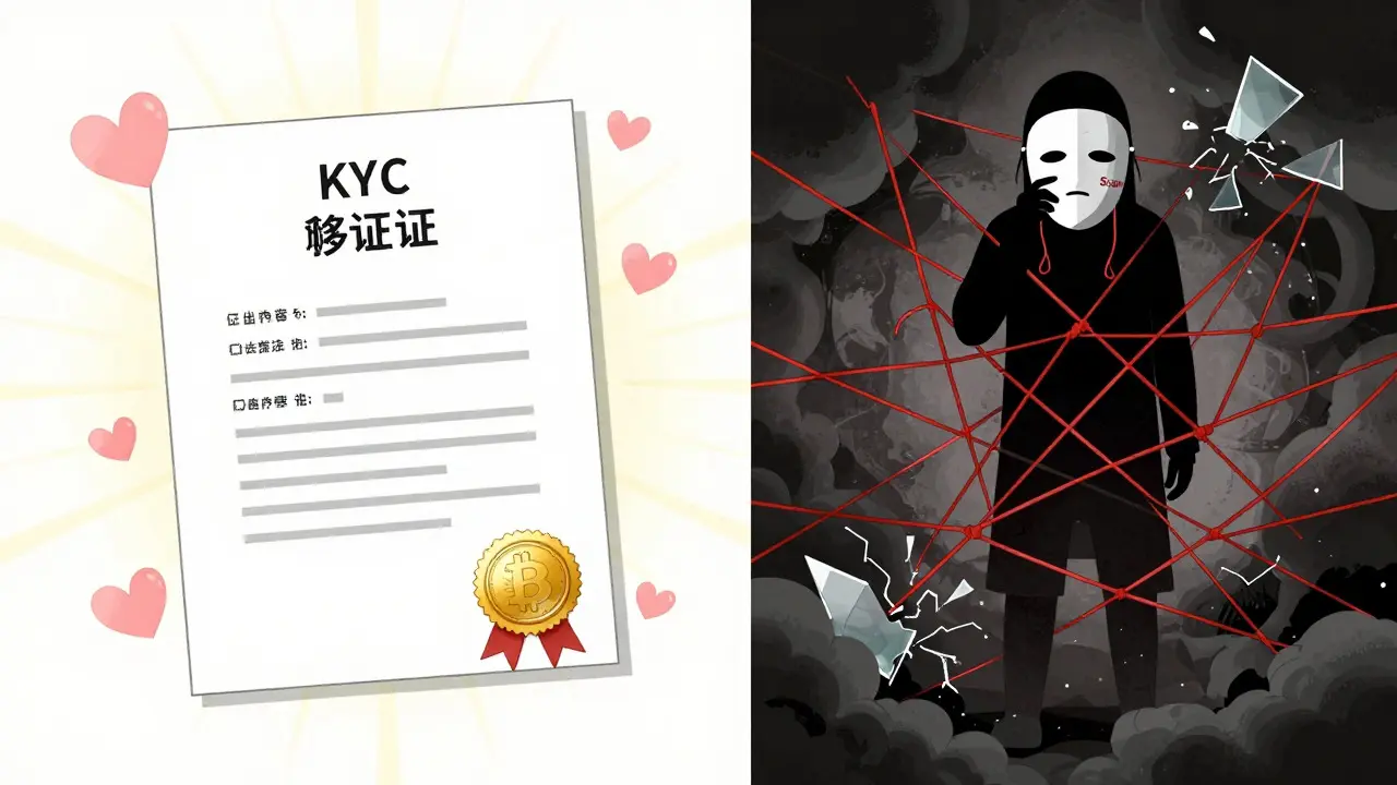 Comparison of legitimate verification vs scam tactics in manga
