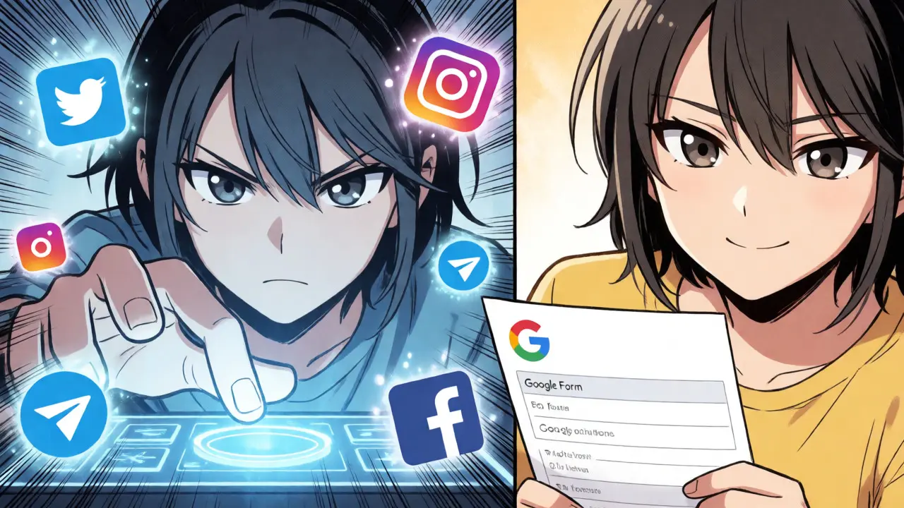 Character verifying social media accounts on a holographic interface
