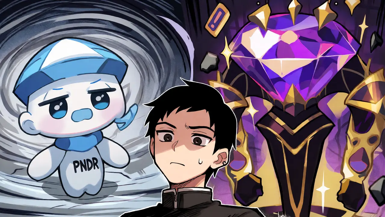 Confused anime girl distinguishing between two different token mascots.